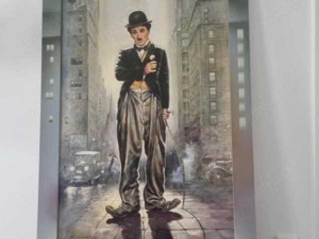 " Charly Chaplin " Kunstdruck , Special Gerahmt von 1,06cm X 0,75cm mit Poster - 1